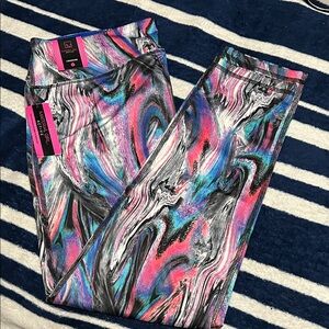 Material Girl Multicolor Swirl Leggings Sz XL